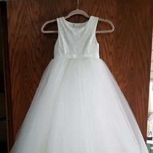 Davids Bridal Heart-Back Flower Girl Dress